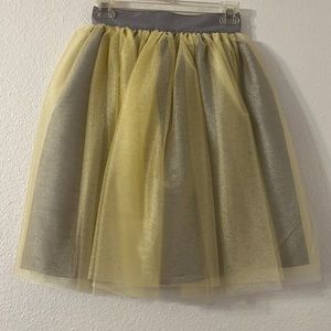 Girls Yellow and Grey Tulle Skirt Tutu Size Large